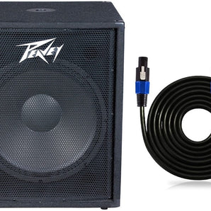 Peavey PV 118 18" Professional Passive Subwoofer 25' 2-Conductor Speakon to Speakon
