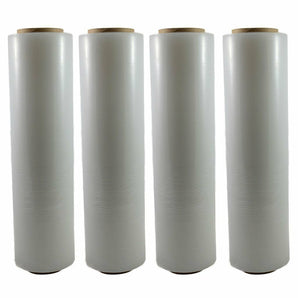 4 Rolls 18" 6000' 3" Core 80 Gauge Industrial Shrink Wrap Plastic Stretch Film