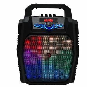 MR DJ PARTY ROCK 8" PORTABLE SPEAKER w/ BLUETOOTH RECHARGEABLE BATTERY LED LIGHT