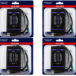 4 Absolute HLA450 2-Ch High-to-Low Line Output Converter Adjustable Speaker Level to RCA Converter