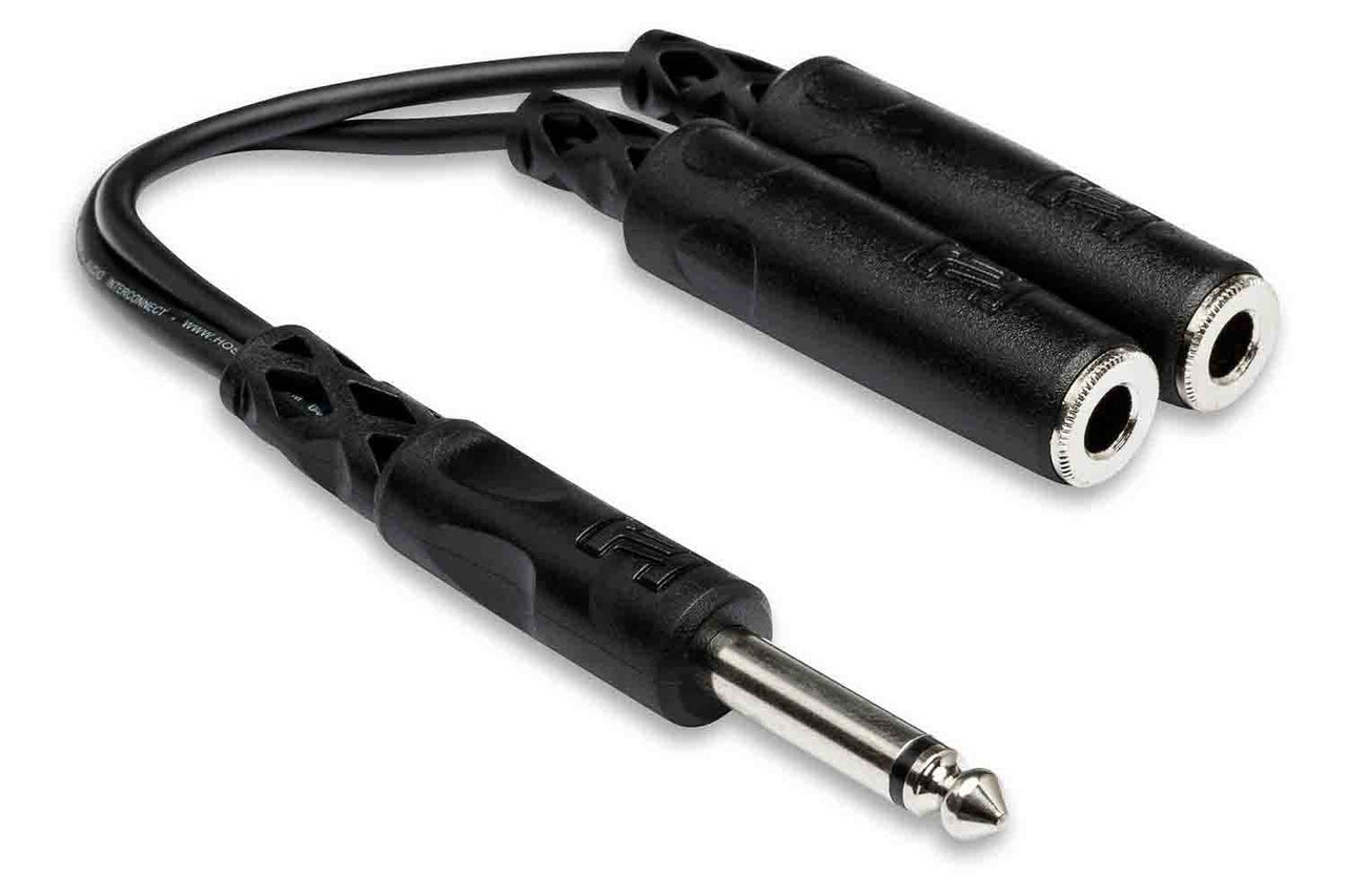 Hosa YPP-111 Y Cable 1/4" Male to Two 1/4" Female