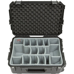 SKB 3i-2215-8DT iSeries 2215-8 Waterproof Utility Case with Wheels and Think Tank Photo Dividers (Black)