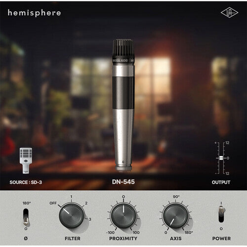Universal Audio UA-SD3-U Cardioid Dynamic Microphone with Hemisphere Modeling