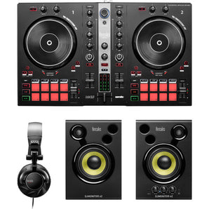 Hercules DJ Essentials Kit DJControl Inpulse 300 mk2 Controller DJMonitor 42 Speaker HDP DJ60 DJUCED Serato DJ Lite