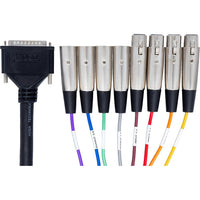 Thumbnail for Hosa AES-805Y DB25-to-XLR AES/EBU Breakout Snake - 16.5' (5 m)