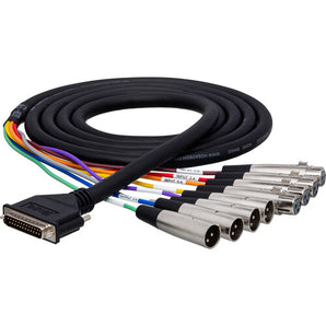 Hosa AES-805Y DB25-to-XLR AES/EBU Breakout Snake - 16.5' (5 m)