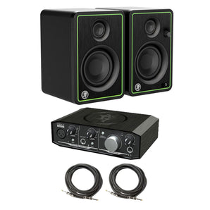 Mackie Onyx Artist 1·2 USB Audio Interface & CR8-XBT Monitors & 2 6-Feet 1/4" to 1/4" Cable