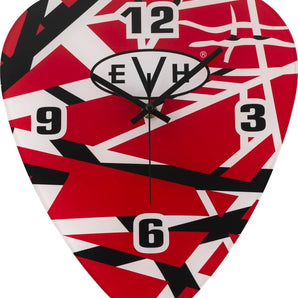 EVH 0227281000 Pick Shape Clock, Red/White/Black Stripes
