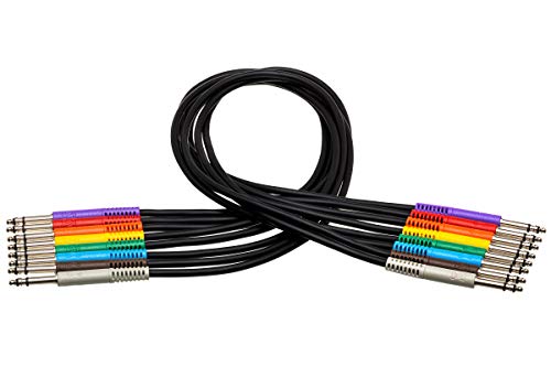 Hosa TTS-890 Balanced Patch Cables, TT TRS to Same, 3 ft