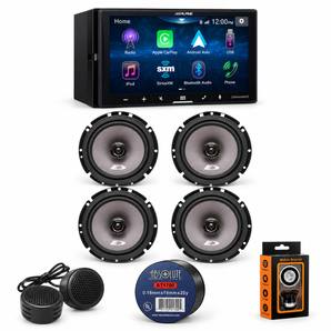 Alpine iLX-W670 Multimedia Receiver + 2 SXE-1726S 6.5" Coax + Accessory Bundle