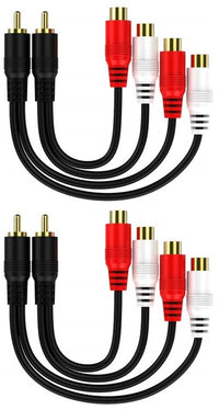Thumbnail for 4 Absolute 2F1M RCA Interconnect Cable Wire Marine Car Amplifier Stereo Home Audio