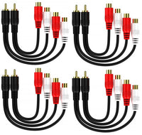 Thumbnail for 8 Absolute 2F1M RCA Interconnect Cable Wire Marine Car Amplifier Stereo Home Audio