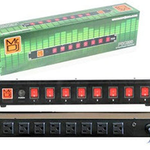 MR DJ PSC200 Rack Mountable 8 Port Power Switcher Surge Protectors ON / OFF Power Center