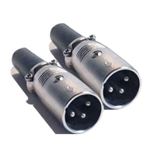 MR DJ XLRMH2 2 3-Pin XLR Male Connector Heads for Audio Microphone & DMX Cable Applications