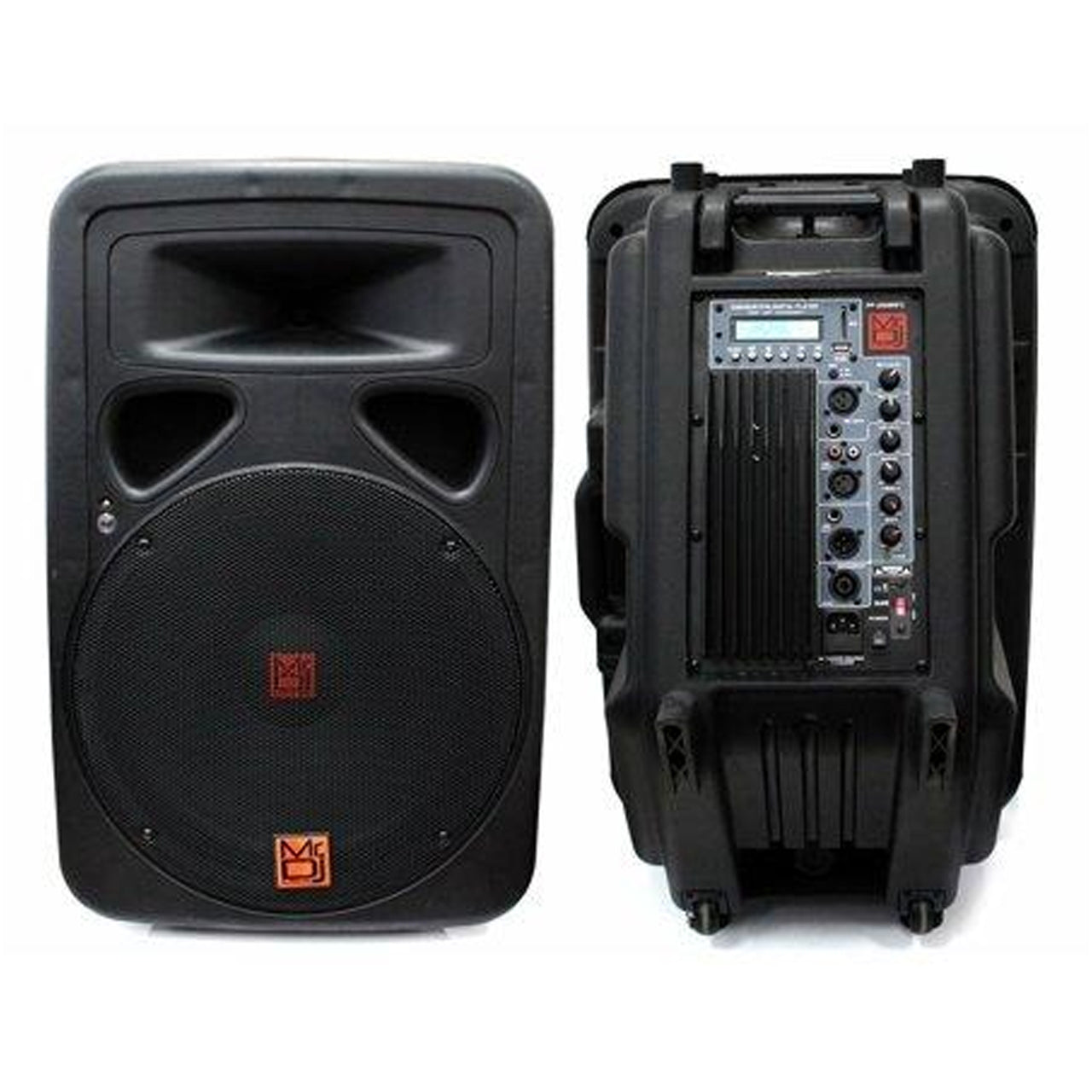 Mr. Dj PP-3000BT 15-Inch 2500-Watt Max Power Speaker with Built-In LCD/MP3/USB/SD and Bluetooth Works with all DJ Equipment