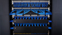 Thumbnail for 4 American Terminal EPC3BL 3' Cat6a Ethernet network patch cable RJ45 23AWG 600M solid copper wire 3' blue