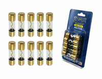 Thumbnail for 10 PACK Absolute AGU40 40 AMP AGU GOLD PLATED FUSES ROUND GLASS FUSE