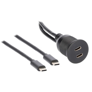 Metra 40-TY11-EXT Dual USB-C Charge And Data Flush Mount - Retail Pack