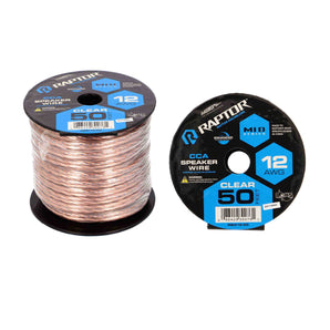Raptor RSW12-50 Speaker Wire 12GA CLEAR 50FT - Vice Series