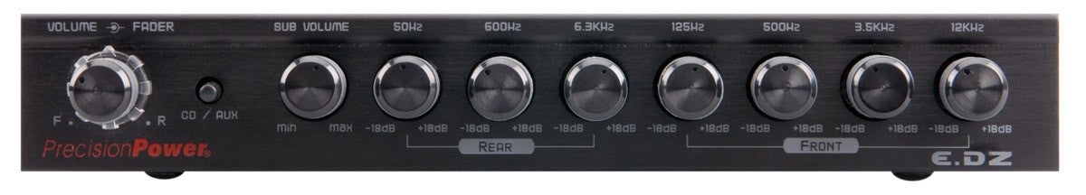 Precision Power E.DZ 1/2 DIN 3 & 4 Band Dual-Zone Equalizer