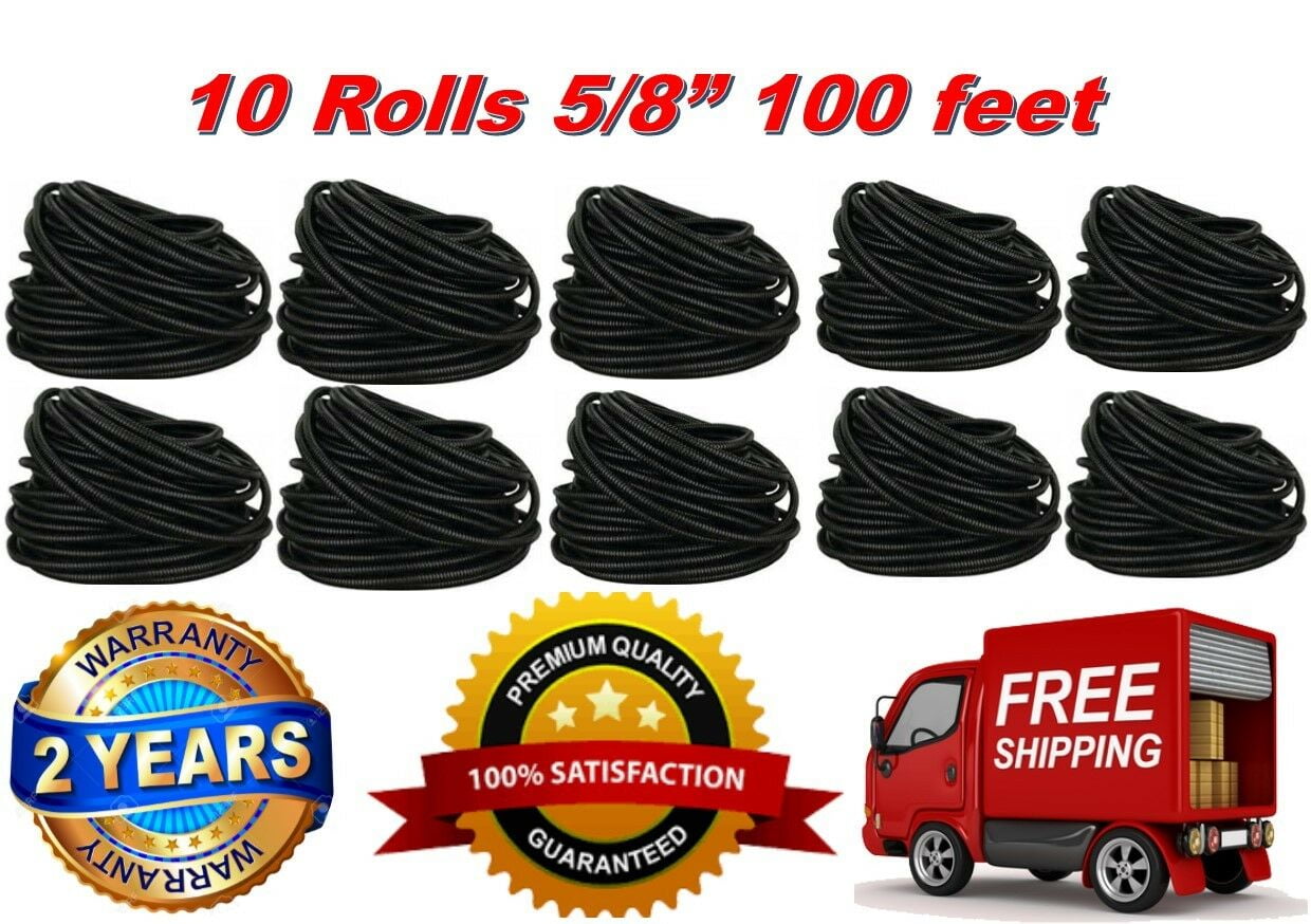 Absolute 10 Rolls 100 Ft 5/8" Split Wire Loom Conduit Polyethylene Tubing Sleeve Tube