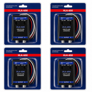 4 Absolute HLA600 2-Ch High-to-Low Line Output Converter Adjustable Speaker Level to RCA Converter