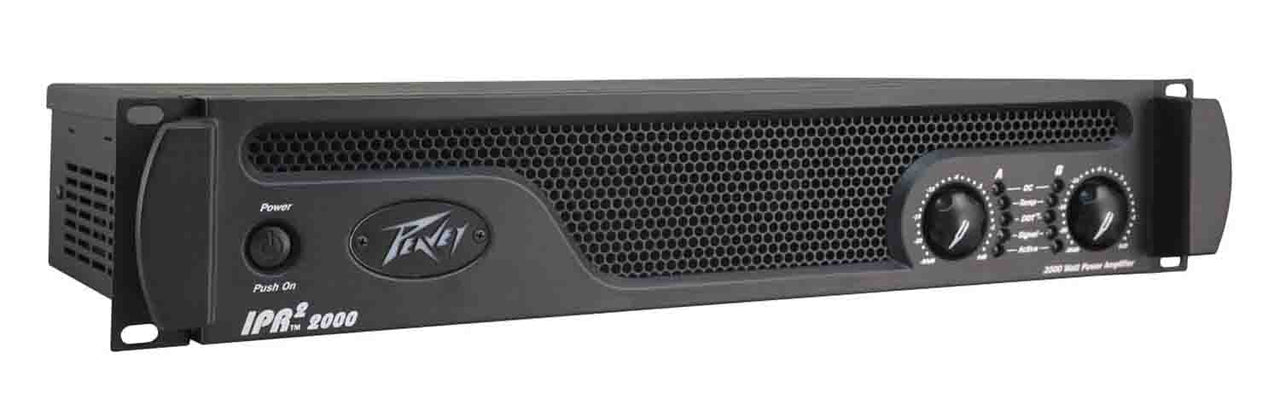 Peavey IPR 2 2000 2-Channel Lightweight 2000W Power Amplifier +PVI100XLR Mic+2 Speaker Cables