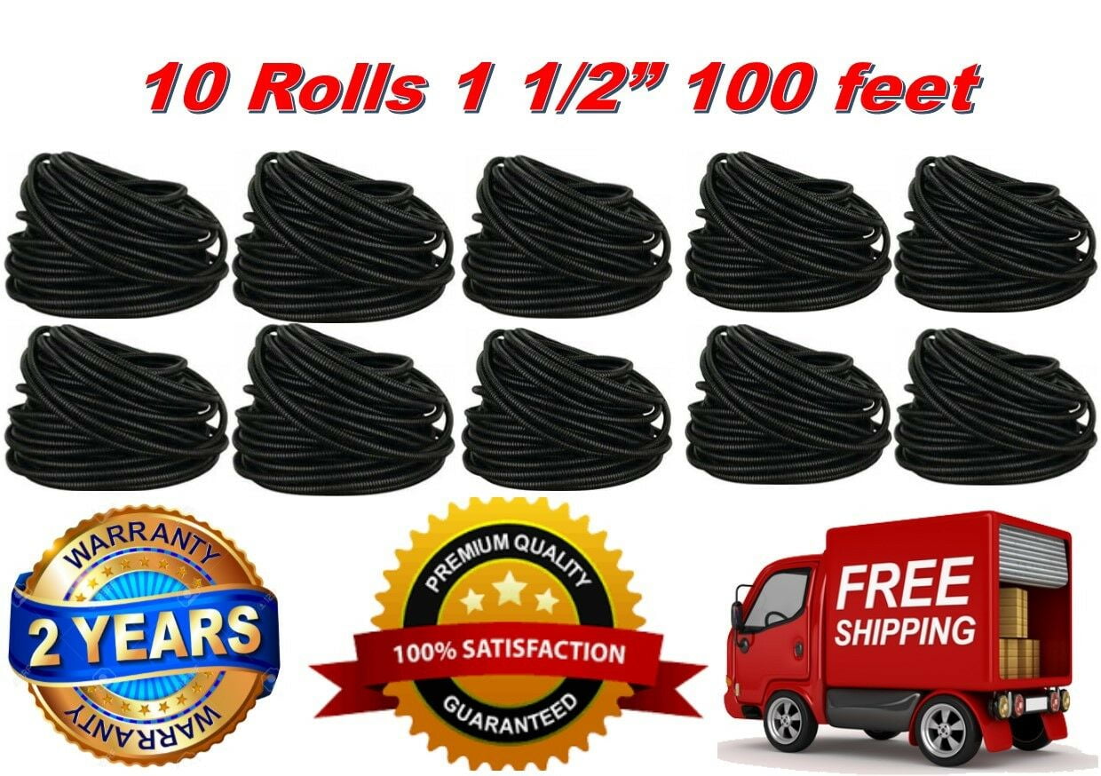 10 Rolls 100 Ft 1 1/2" Split Wire Loom Conduit Polyethylene Tubing Sleeve Tube