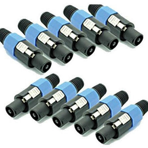 Mr. Dj SPMH10 10 pcs Speakon Male Head Connector Allows for Speaker Cables