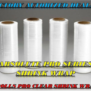 4-Rolls Clear Shrink Wrap Plastic Stretch Film 18" Wide x 1500 SQ. Ft. 80 Gauge