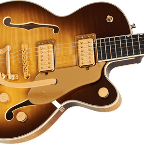 Gretsch 2401759885 Broadkaster Jr. LX Figured Semi-hollowbody Electric Guitar - Caramel Dawn