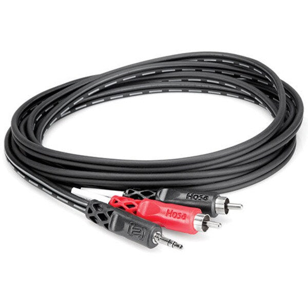 Hosa CMR-203 Stereo Breakout Cable - 3.5mm TRS Male to Left and Right RCA Male - 3 foot