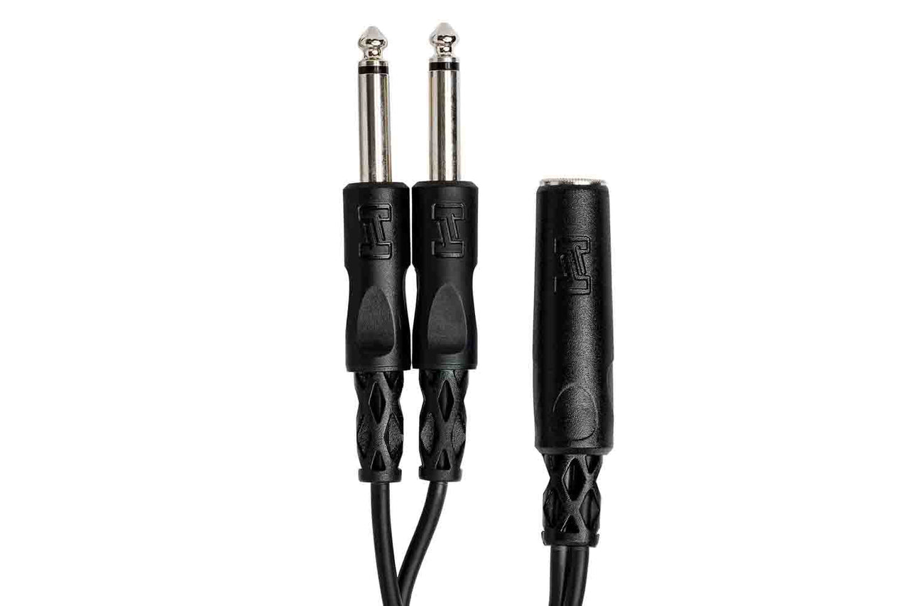 Hosa YPP-106 Y Cable, 1/4 in TSF to Dual 1/4 in TS