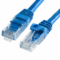 Thumbnail for 2 Cat6a Ethernet Network Patch Cable RJ45 23AWG 600Mhz Solid Copper Wire 3' Blue