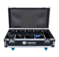 Thumbnail for Colorkey CKW-6028-KIT, Mobilepar Mini Hex 4 Uplights 8-Pack Bundle with Charging Road Case