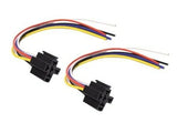  5-Pin interlocking relay socket with colorful wiring for electrical connections.