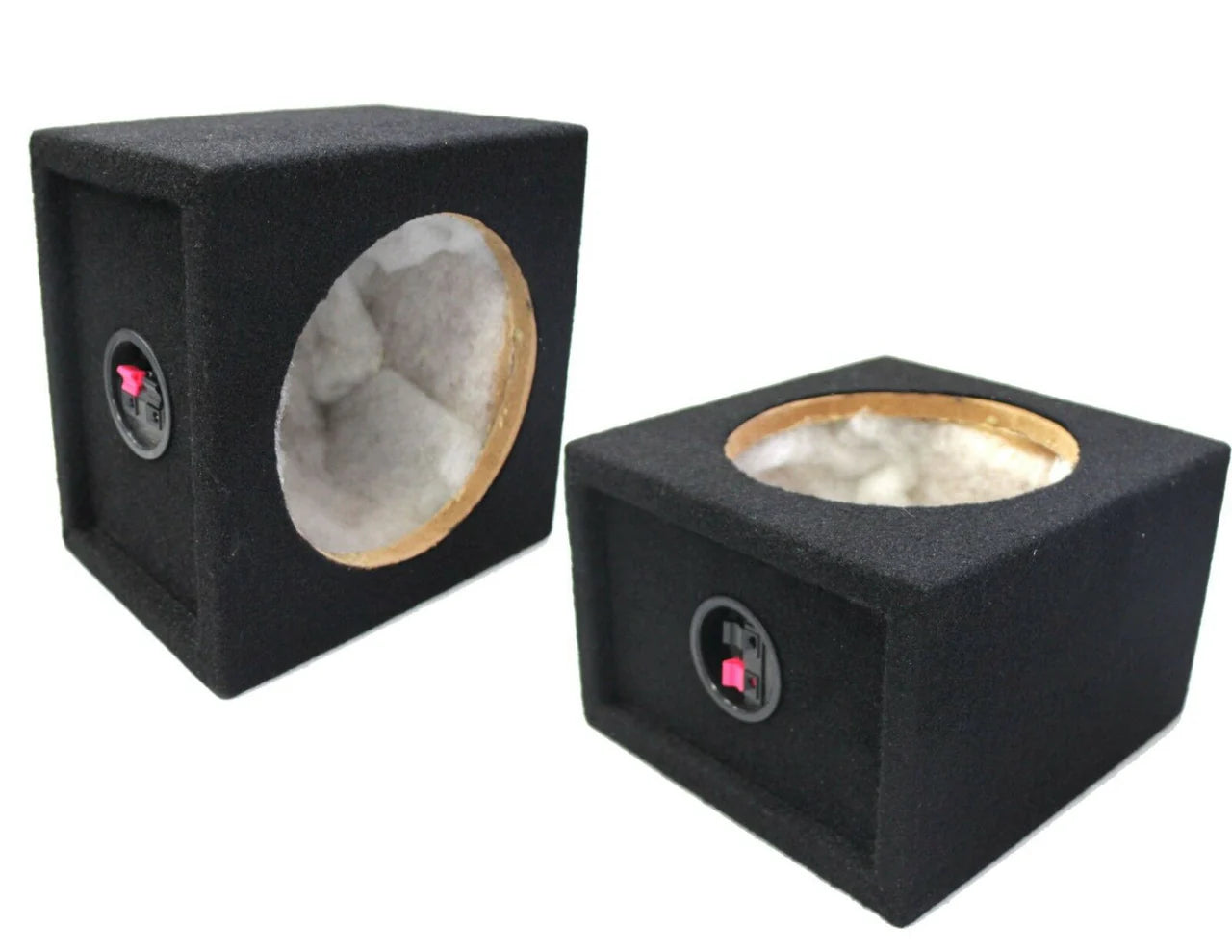 Absolute Empty 6.5" Speaker Square Box Enclosure Black Speaker Terminal