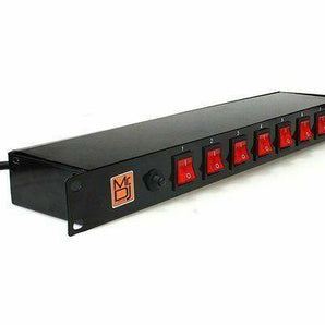 MR DJ PSC250 Rack Mountable 8 Port Power Switcher Surge Protectors ON / OFF Power Center