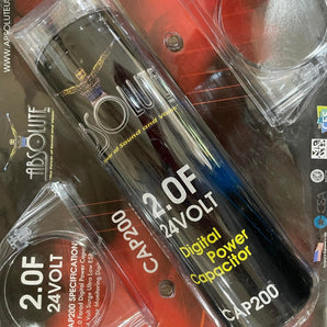 Absolute CAP200B 2 Farad Digital Power Capacitor 3000-Watt Red LED Voltage Display