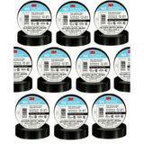 3M Temflex 165 vinyl electrical tape roll, 3/4 in x 60 ft, black insulated tape for general use.