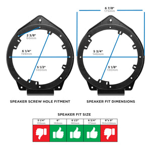 Metra 82-3010 Speaker Adapter Compatible Fits for GM 2010-Up - 6 to 6.75 Inch