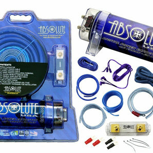 Absolute KITCAP0GABL 4.0 Farad Power Capacitor 0 Gauge Car Amplifier (Blue)