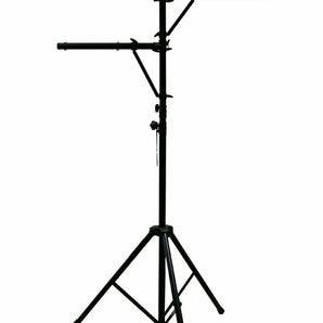 MR DJ LS-360 Heavy-Duty Portable DJ Light Stand w/ Two Fixture Arms & T-Bar