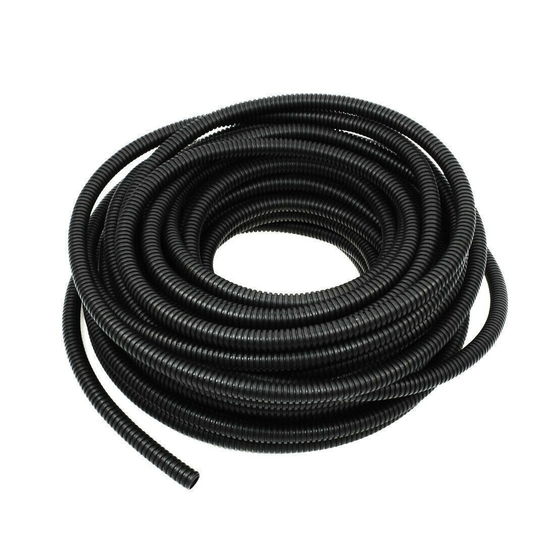 MR DJ DSLT58 100' 5/8" 15.88mm Black Split Wire Loom Conduit Tubing Sleeve Tube