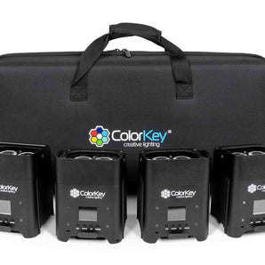 Colorkey CKU-7064, AirPar HEX 4 4-Pack Bundle with Hardshell Case
