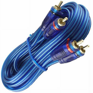 10 Absolute 12' RCA Stereo Plug Cable 2 Male to 2 Male Car Stereo Marine Home Audio
