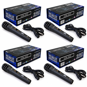 4 Pack MR DJ AM250 Karaoke Dynamic Vocal Wired Microphone