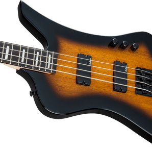 Jackson JS Series Kelly™ Bird Bass IV JS2, Amaranth Fingerboard, Tobacco Burst
