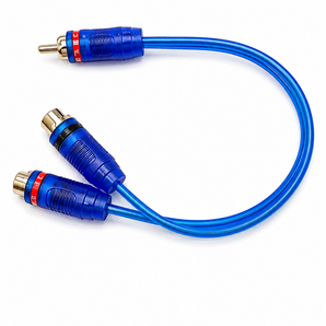 Absolute ABC-2F1M BLUE Y Splitter Adapter Cables 2 Female to 1 Male