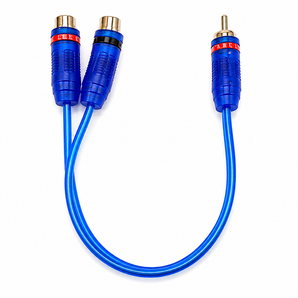 Absolute ABC-2F1M BLUE Y Splitter Adapter Cables 2 Female to 1 Male